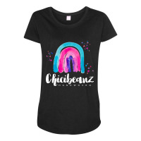 Large Rainbow With White Font Maternity Scoop Neck T-shirt | Artistshot