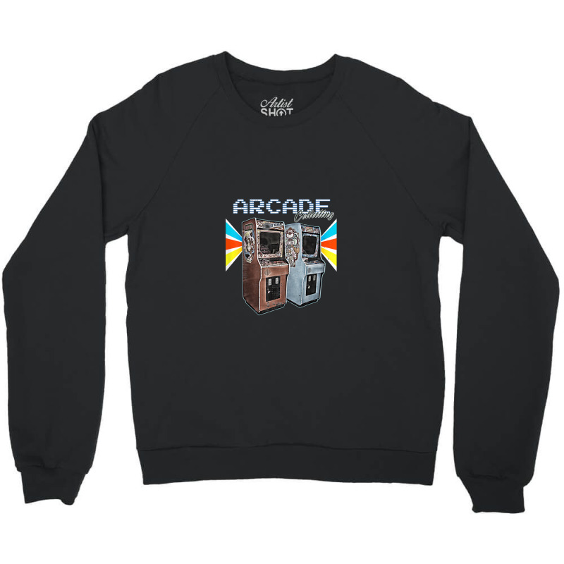 Arcade-cabinet-machine-1970-1980-1990-video-game-collection Crewneck Sweatshirt by RobertTaylor | Artistshot