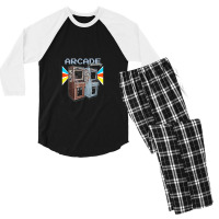 Arcade-cabinet-machine-1970-1980-1990-video-game-collection Men's 3/4 Sleeve Pajama Set | Artistshot