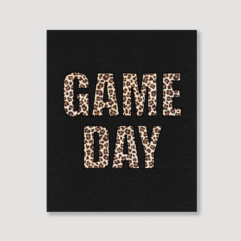 Game Day Leopard Football Fan Big Game Portrait Canvas Print | Artistshot