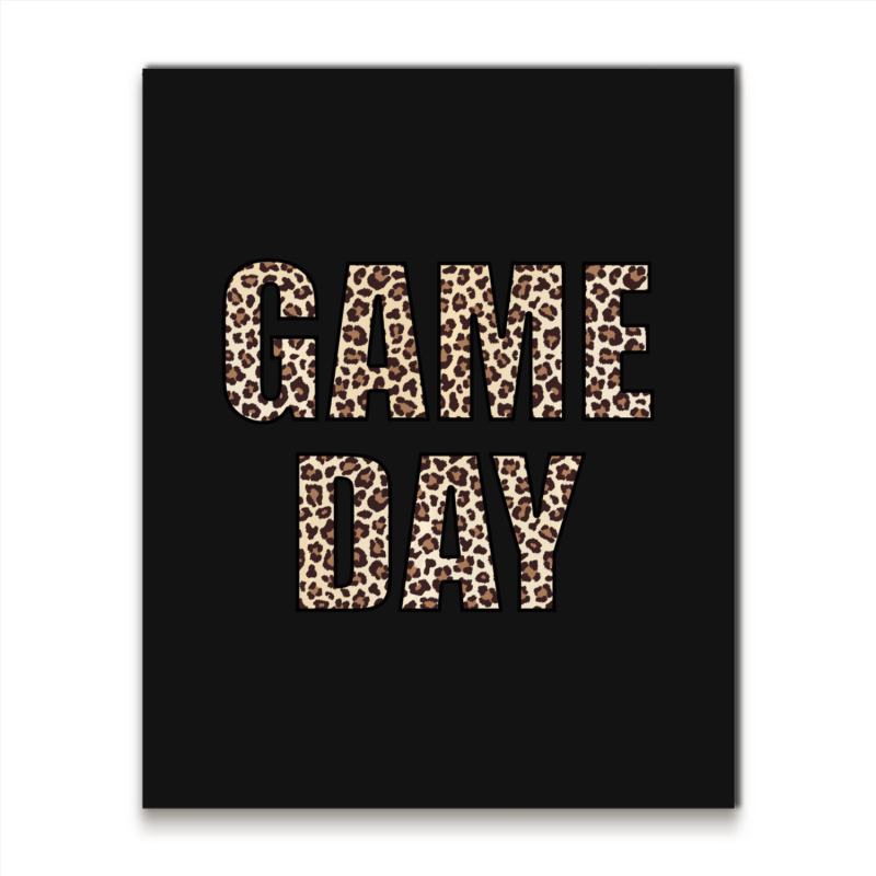 Game Day Leopard Football Fan Big Game Metal Print Vertical | Artistshot