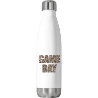 Game Day Leopard Football Fan Big Game Stainless Steel Water Bottle | Artistshot