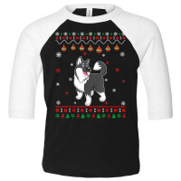 Alaskan Malamute Dog Ugly Design Matching Ugly Christmas T Shirt Toddler 3/4 Sleeve Tee | Artistshot