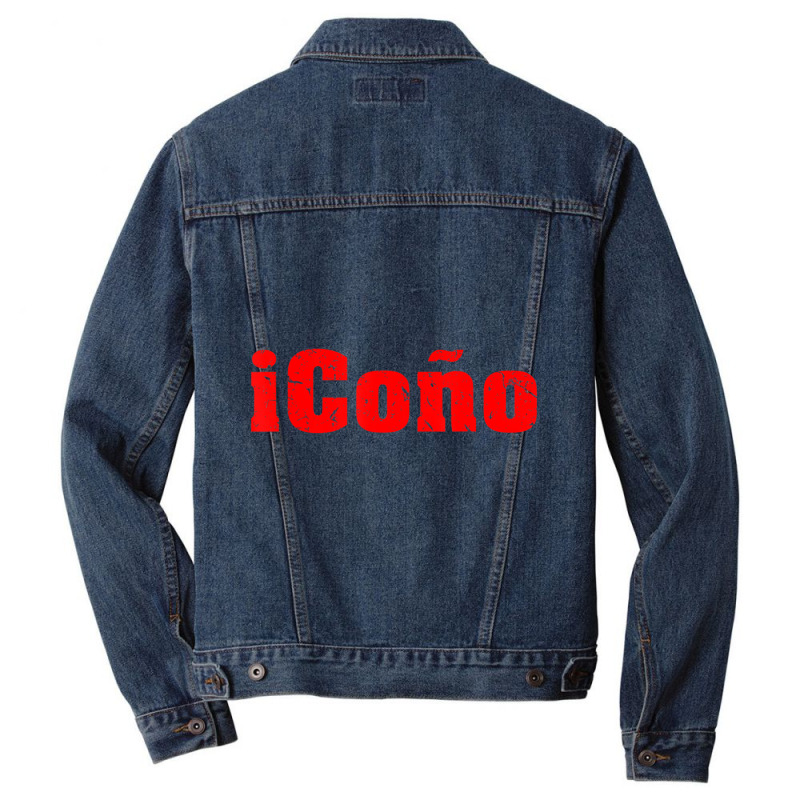 Icono Proud Spanish Bilingual Castilian Slang Humorous Men Denim Jacket by cm-arts | Artistshot