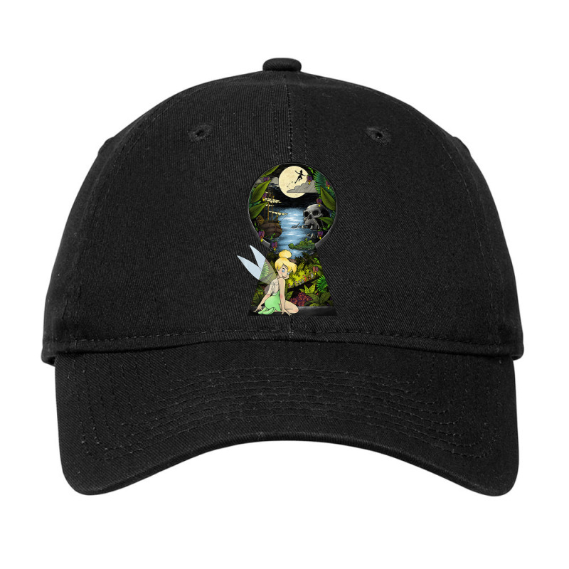 Peter Pan Tinkerbell Keyhole Graphic Adjustable Cap by althubich | Artistshot