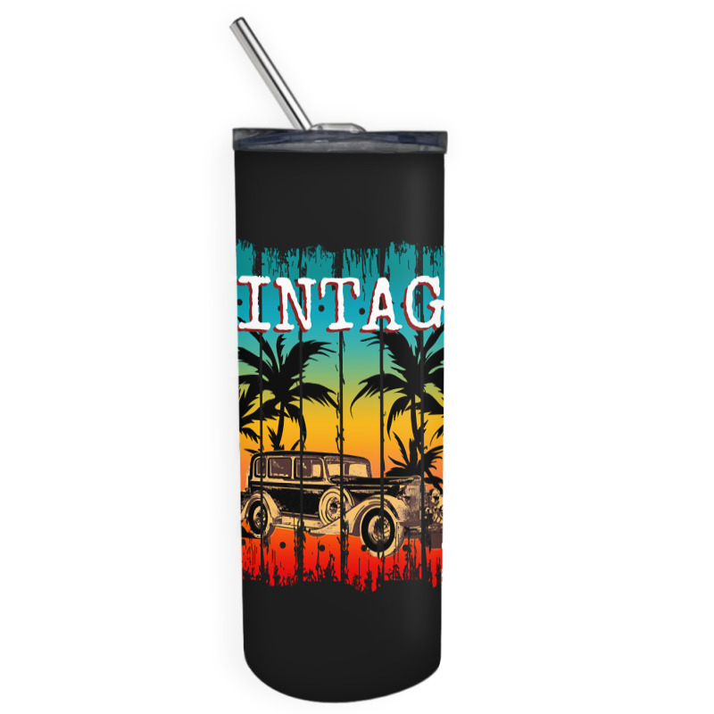 Vintage Car Retro Classic Gift Skinny Tumbler | Artistshot