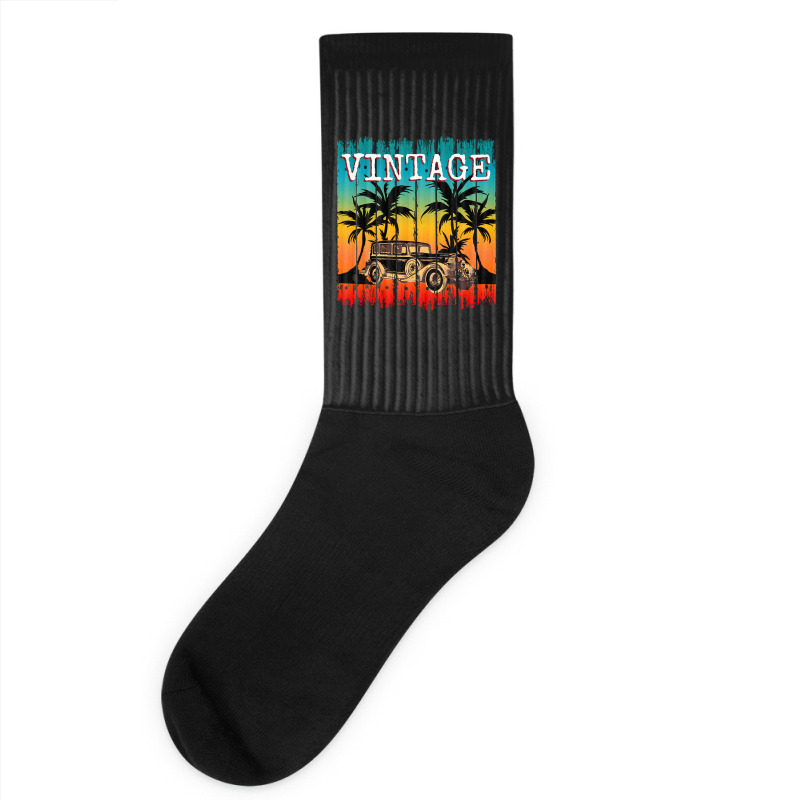 Vintage Car Retro Classic Gift Socks | Artistshot