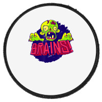 Creepy Zombie Brain Scary Halloween Kids Boys Girls Round Patch | Artistshot