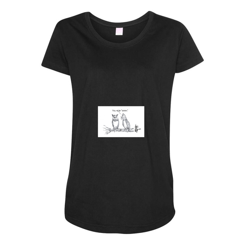 Grammar And Owls Maternity Scoop Neck T-shirt by AnitaBiegacki | Artistshot