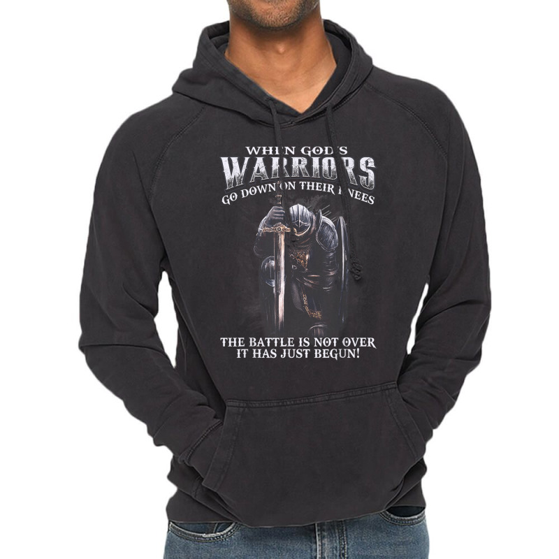 When God Is Warriors Go Down On Their Knees Vintage Hoodie | Artistshot