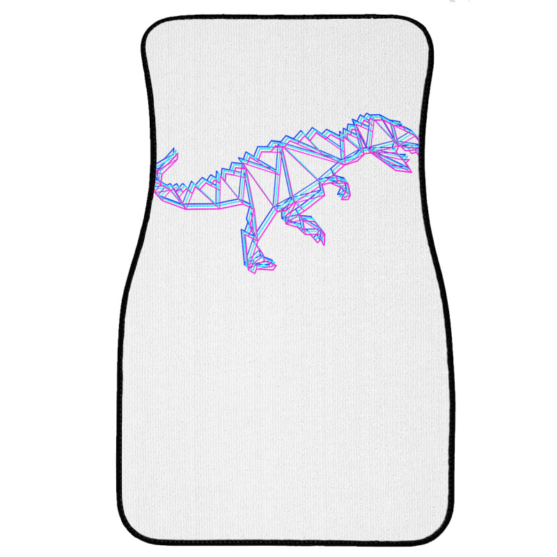 Allosaurus Dinosaur Colorful Vaporwave Polygon Geometry T Shirt Front Car Mat | Artistshot