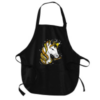 Cute Candy Corn Unicorn Halloween Top Medium-length Apron | Artistshot