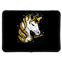 Cute Candy Corn Unicorn Halloween Top Rectangle Patch | Artistshot