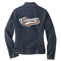 I Love Conway City Usa Retro Vintage Ladies Denim Jacket | Artistshot