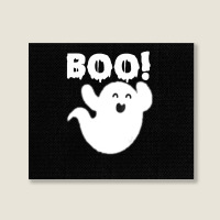 Cute Ghost Cool Ghost Boo Halloween Kids Landscape Canvas Print | Artistshot