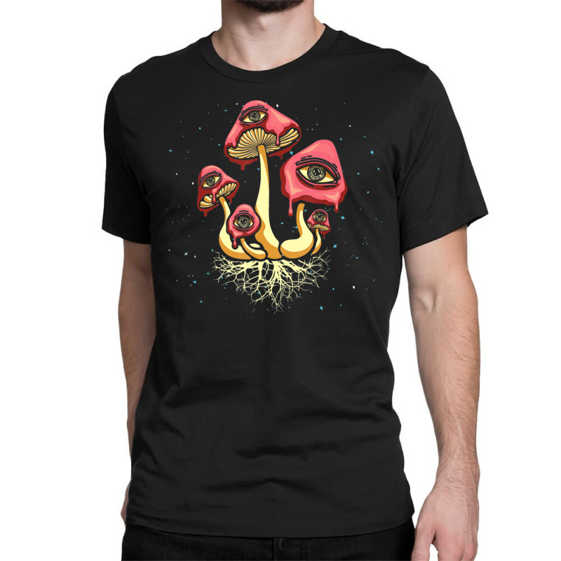 Psychedelic Mushroom Alien Shrooms Lover Classic T-shirt | Artistshot