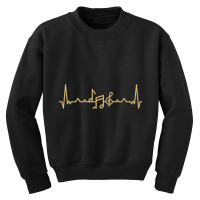 Music Heartbeat Line Youth Sweatshirt | Artistshot