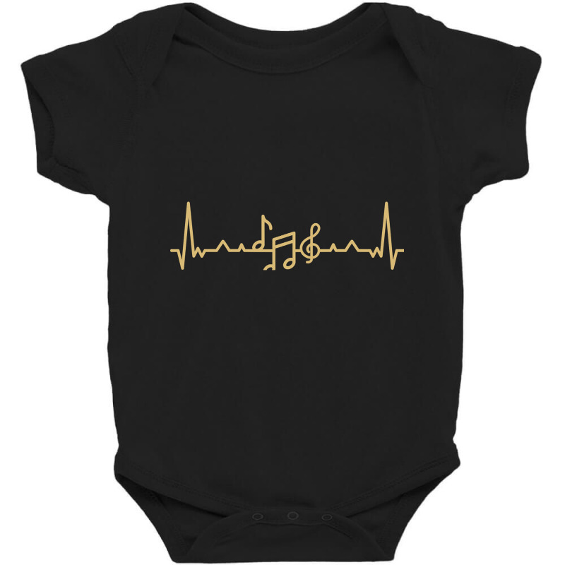 Music Heartbeat Line Baby Bodysuit | Artistshot