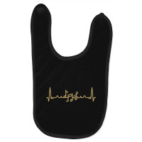 Music Heartbeat Line Baby Bibs | Artistshot