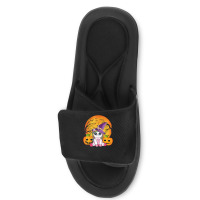 Cute Halloween Girls Witchy Unicorn Halloween Slide Sandal | Artistshot