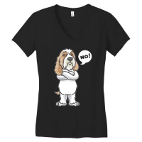 Petit Basset Griffon Venden T  Shirt Stubborn Petit Basset Griffon Ven Women's V-neck T-shirt | Artistshot