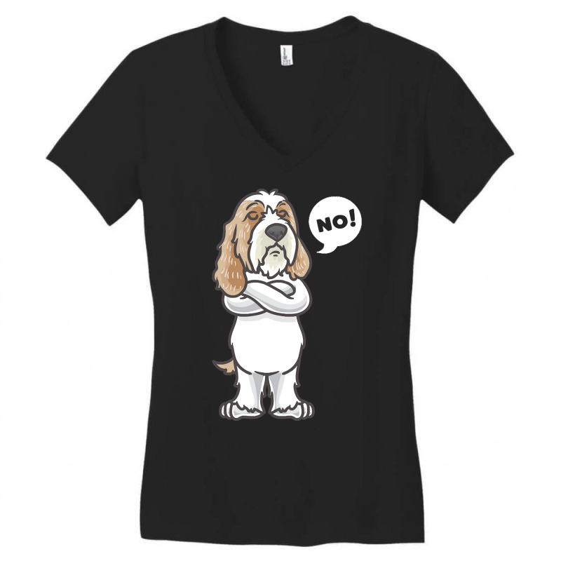 Petit Basset Griffon Venden T  Shirt Stubborn Petit Basset Griffon Ven Women's V-Neck T-Shirt by rgibson131 | Artistshot