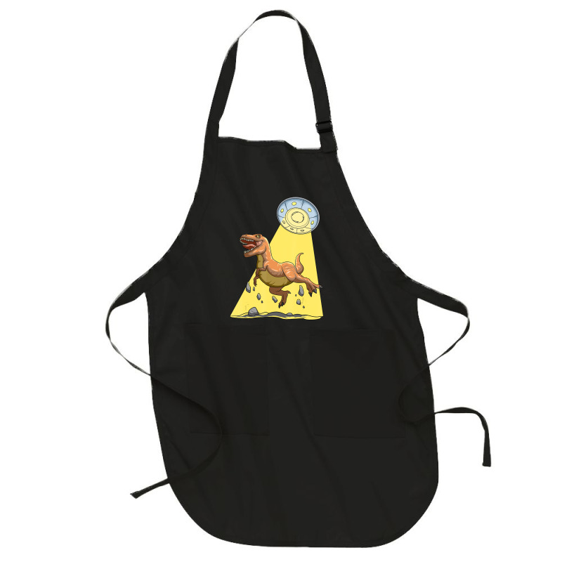 Alien Dinosaur Abduction Ufo T Rex Abducted By Ufo Spaceship Full-length Apron | Artistshot