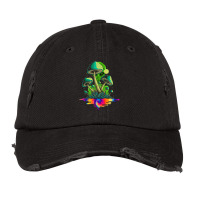 Psychedelic Mushroom Magic Shrooms Trippy Alien Vintage Cap | Artistshot