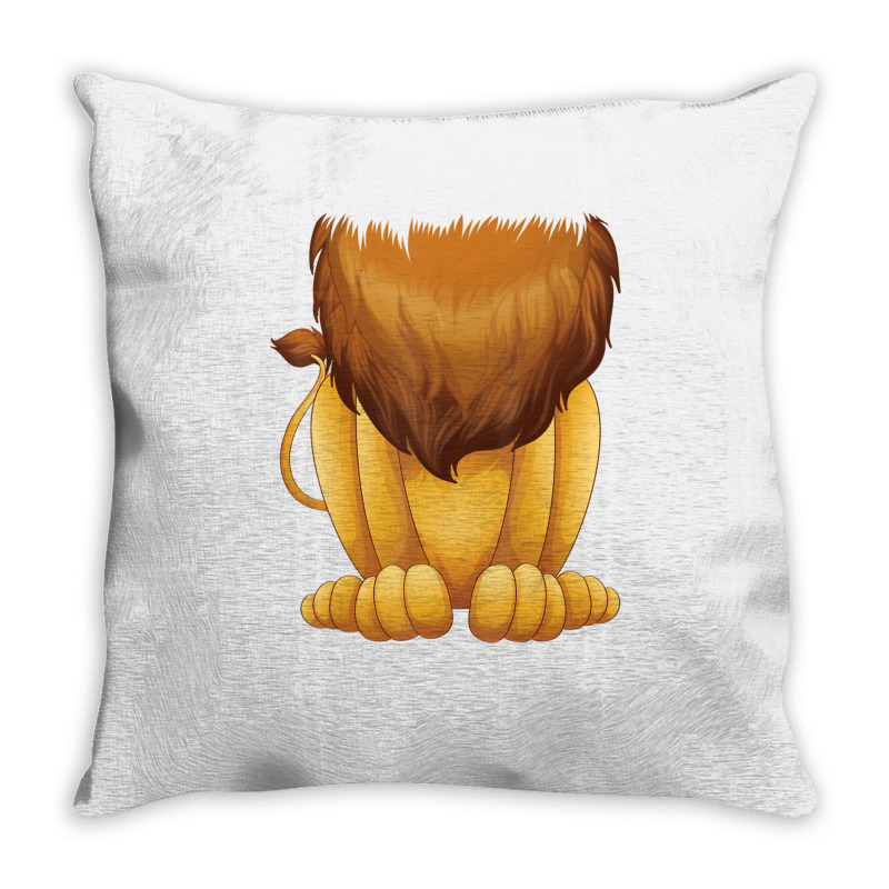 Cute Headless Lion Costume Halloween Big Cat Mane Throw Pillow | Artistshot