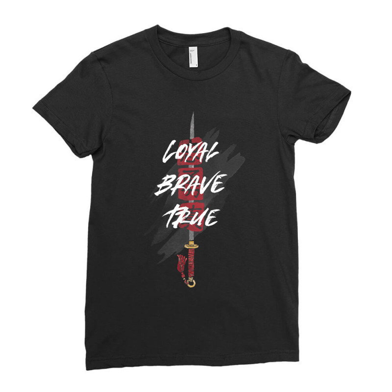 Mulan Live Action Sword Characteristics Overlay Ladies Fitted T-Shirt by CrawfordMoes | Artistshot