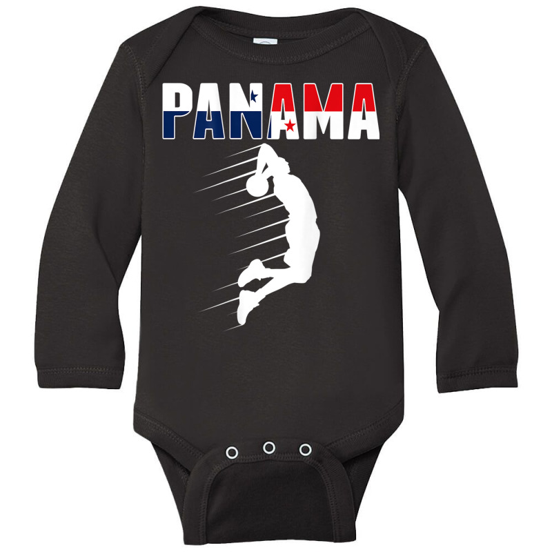 Proud Panama Basketball Fans Jersey   Panamanian Flag Baller T Shirt Long Sleeve Baby Bodysuit by cm-arts | Artistshot