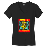 Music For The People By The People Women's V-neck T-shirt | Artistshot