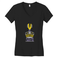 My Guitar Is Calling I Must Go   Headstock Of A Guitar Women's V-neck T-shirt | Artistshot