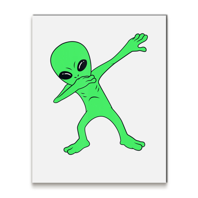 Dabbing Alien Halloween Dab Boys Kids Metal Print Vertical | Artistshot