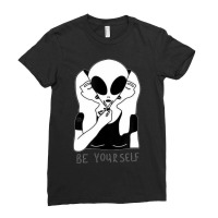 Cute Perfect Girl Space Alien Be Yourself True Self Ladies Fitted T-shirt | Artistshot