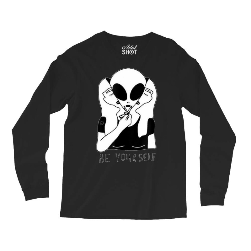 Cute Perfect Girl Space Alien Be Yourself True Self Long Sleeve Shirts by hoangan | Artistshot