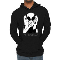 Cute Perfect Girl Space Alien Be Yourself True Self Lightweight Hoodie | Artistshot