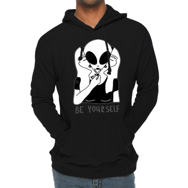 Cute Perfect Girl Space Alien Be Yourself True Self Lightweight Hoodie by hoangan | Artistshot