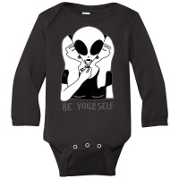 Cute Perfect Girl Space Alien Be Yourself True Self Long Sleeve Baby Bodysuit | Artistshot