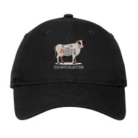 Algebra Math Calculator Funny Problem Solver Cow Moo Adjustable Cap | Artistshot