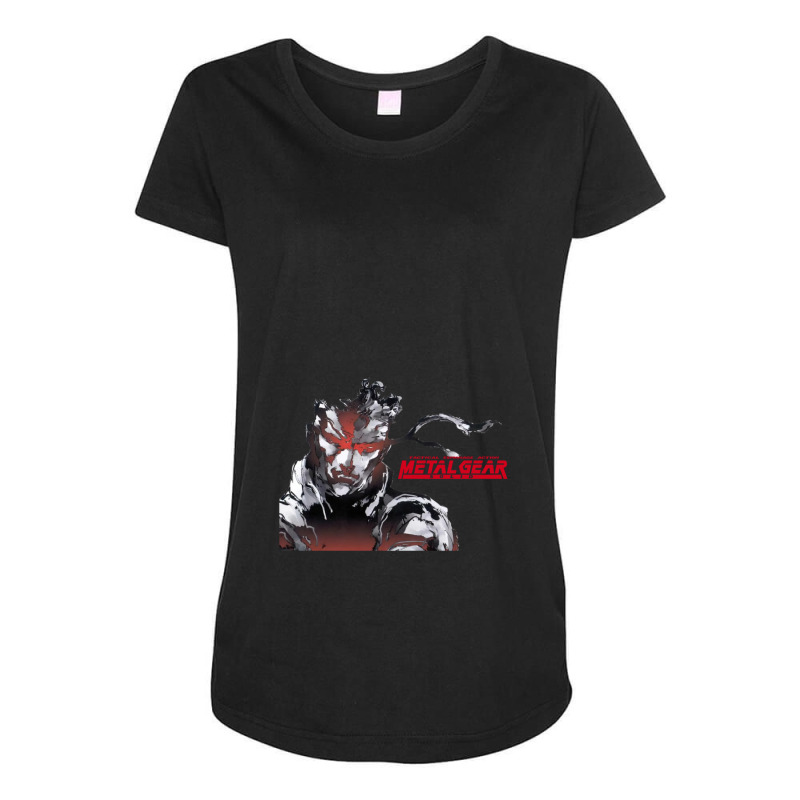 Metal Gear Solid Warrior Maternity Scoop Neck T-shirt by cm-arts | Artistshot