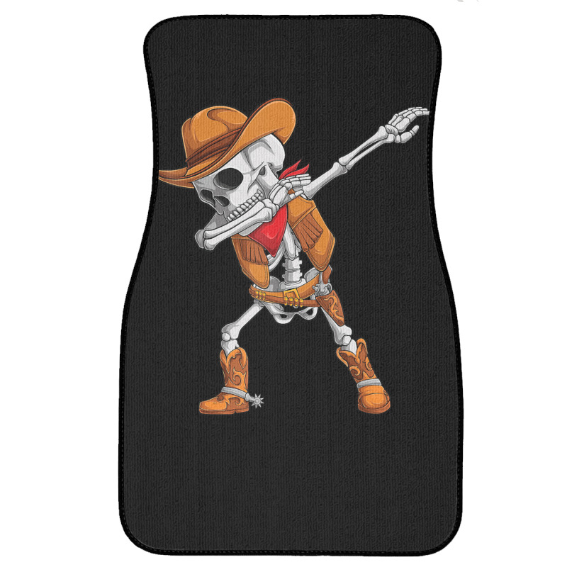 Dabbing Skeleton Cowboy Halloween Costume Kids Boys Men Dab Front Car Mat | Artistshot