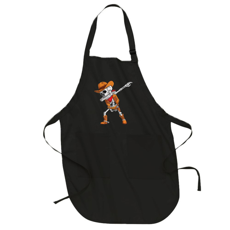 Dabbing Skeleton Cowboy Halloween Costume Kids Boys Men Dab Full-length Apron | Artistshot