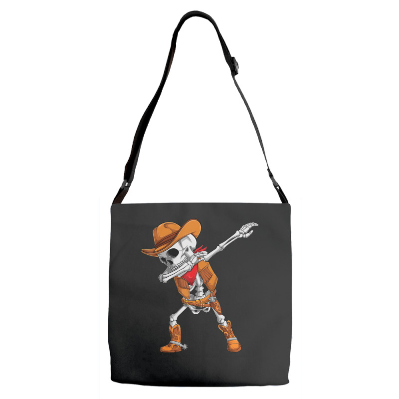 Dabbing Skeleton Cowboy Halloween Costume Kids Boys Men Dab Adjustable Strap Totes | Artistshot