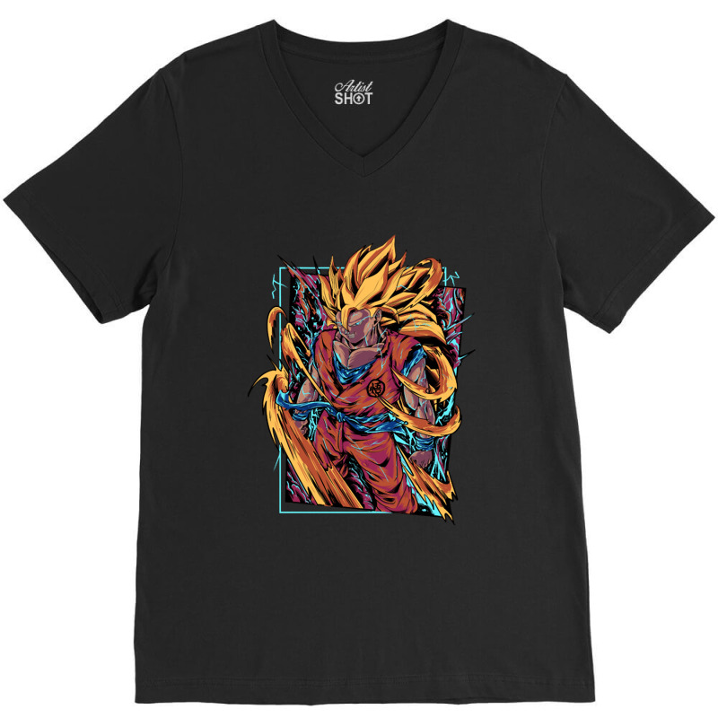 The Awakening Saiyan V-neck Tee | Artistshot