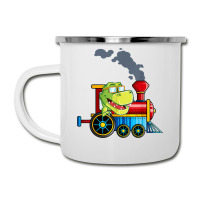 Funny Dinosaur Riding A Train Tyrannosaurus Dino Boys Girls Camper Cup | Artistshot