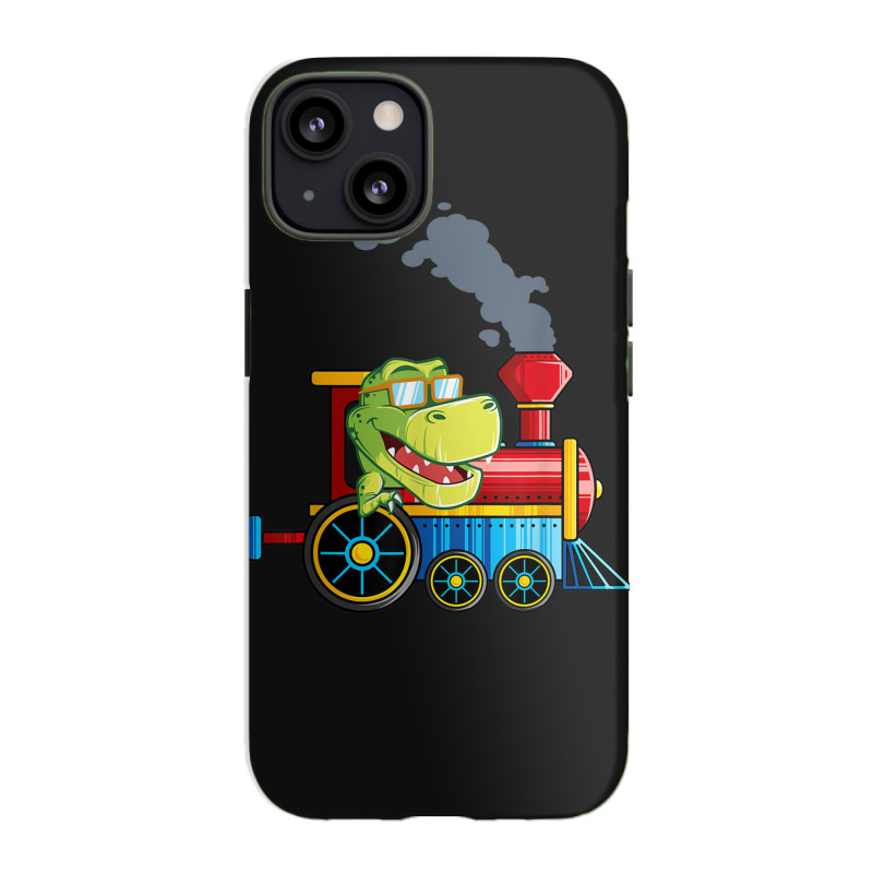 Funny Dinosaur Riding A Train Tyrannosaurus Dino Boys Girls Iphone 13 Case | Artistshot