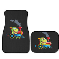 Funny Dinosaur Riding A Train Tyrannosaurus Dino Boys Girls Full Set Car Mats | Artistshot