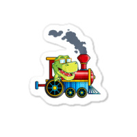 Funny Dinosaur Riding A Train Tyrannosaurus Dino Boys Girls Sticker | Artistshot