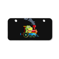 Funny Dinosaur Riding A Train Tyrannosaurus Dino Boys Girls Bicycle License Plate | Artistshot